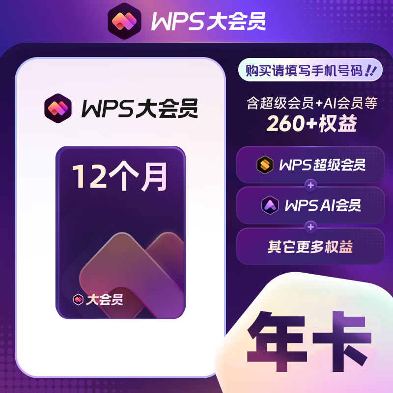 WPS大会员『12个月』